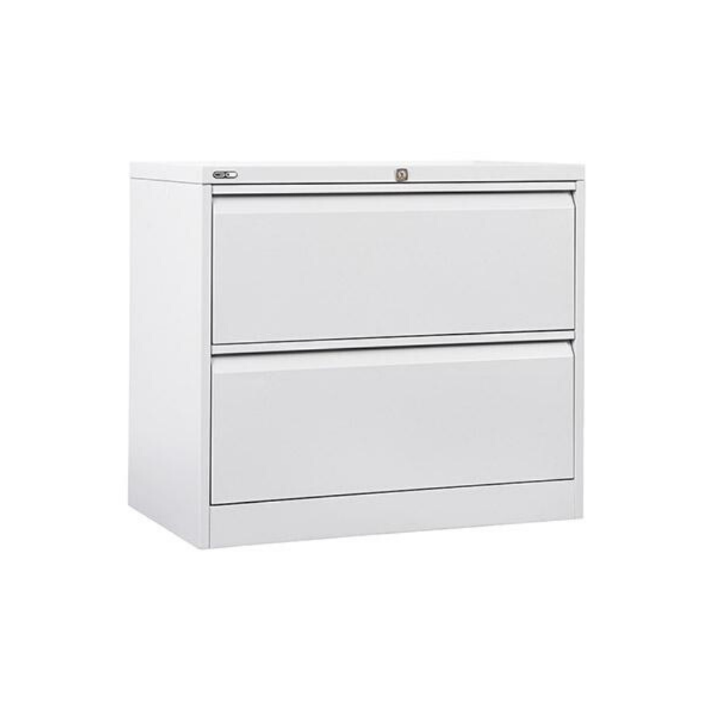 2 Drawer File Cabinet for Home Office 28.3 L x 17.7 W x 28.4 H White Metal Leteral Filing Cabinet Letter/Legal Size with Lock and Anti-tilt System White Easy Assembled 