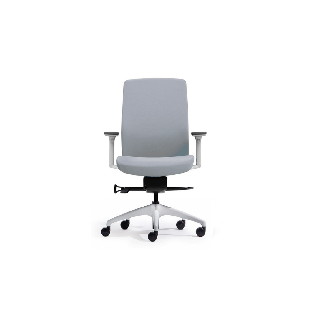 A Aveya Upholstered Task Chair, White Ergonomic Office Chair Australia